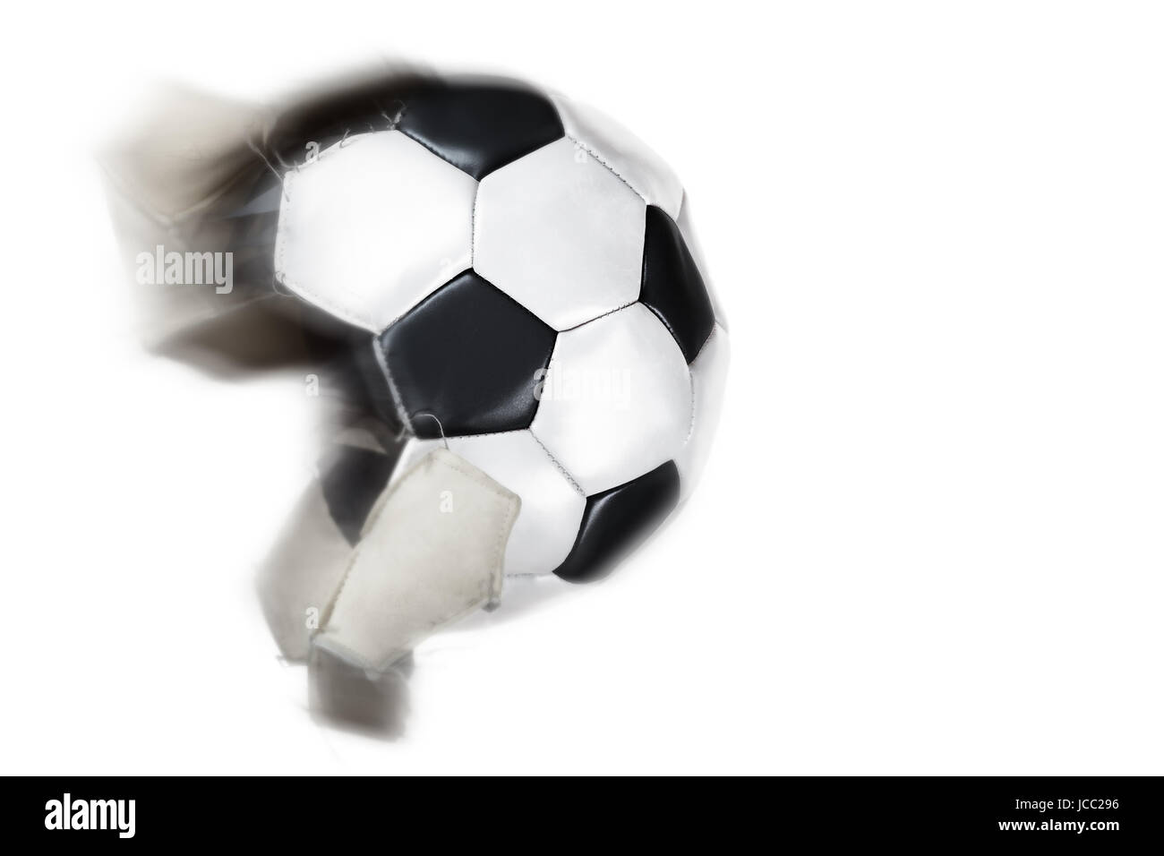 traditional football split it sides open blown up Stock Photo Alamy
