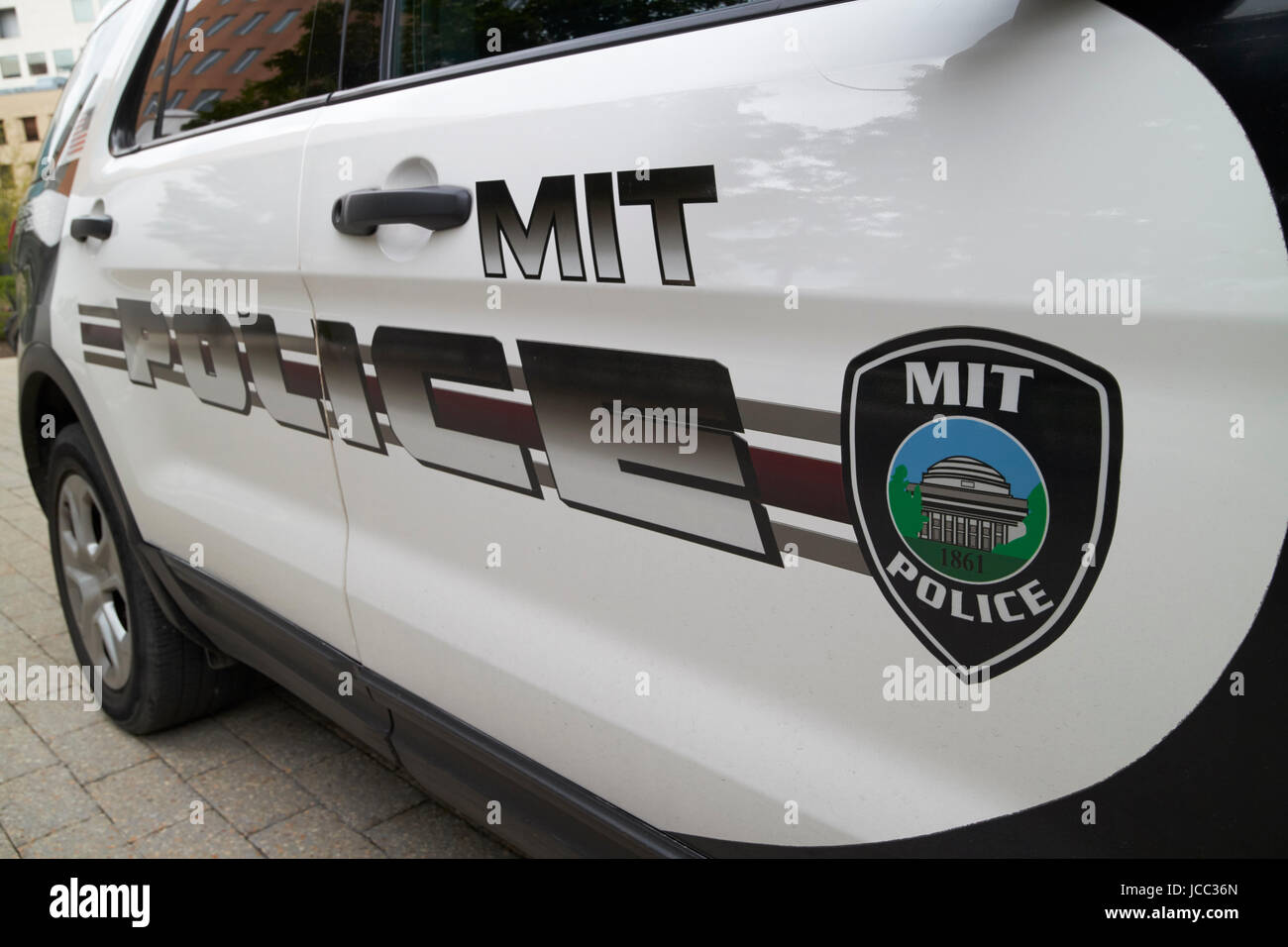 university campus police patrol vehicle Boston USA Stock Photo