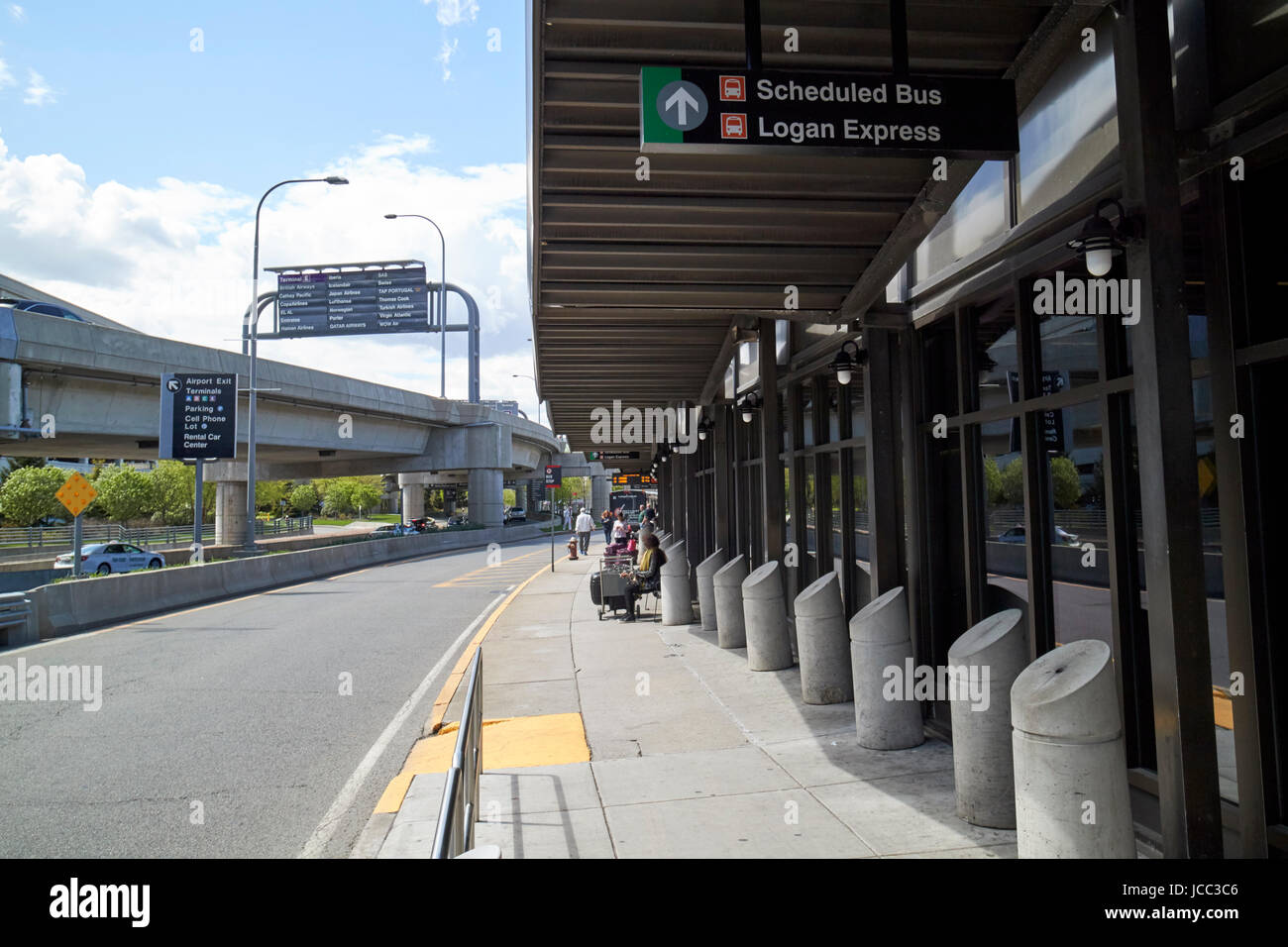 Boston Logan international airport exterior USA Stock Photo Alamy