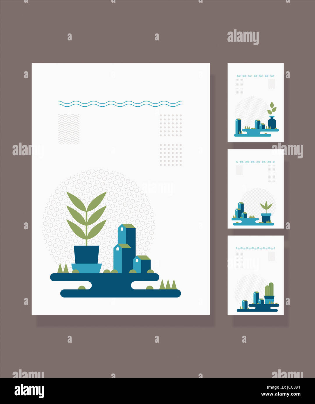 Buildings and plants with geometric patterns Stock Photo - Alamy