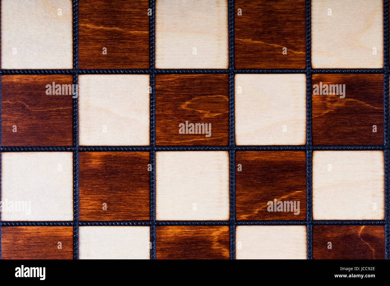 wooden checkerboard background or texture Stock Photo