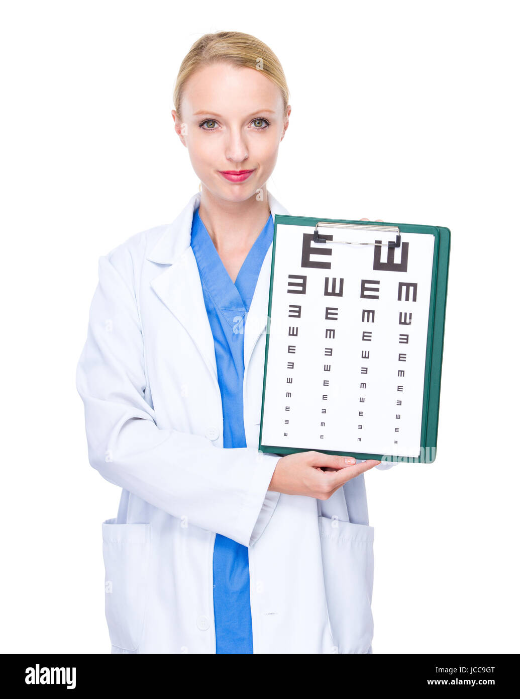 Optical doctor with eye chart Stock Photo Alamy