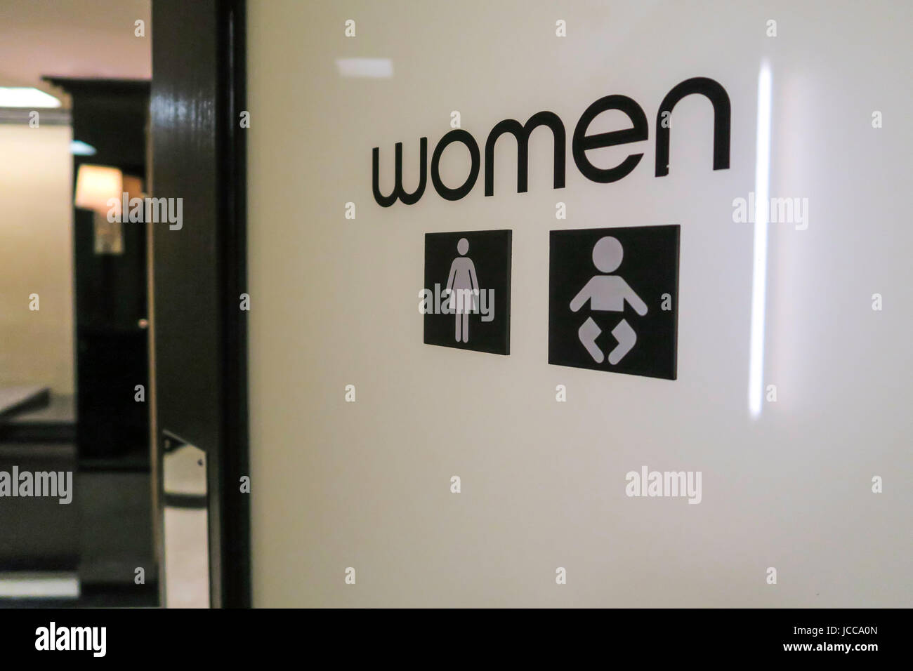 Public Women's Room, USA Stock Photo