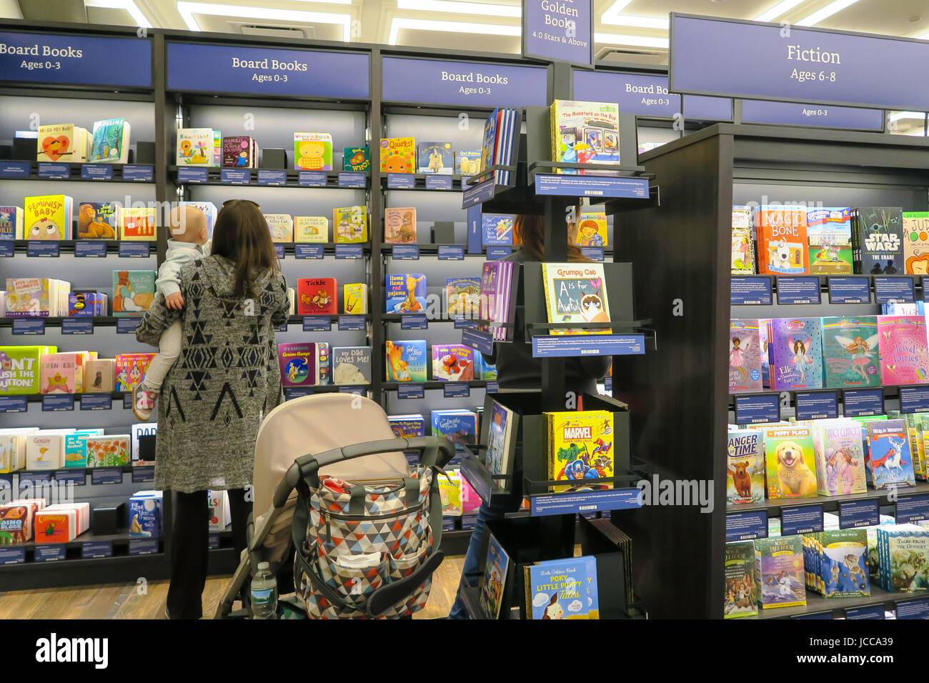 AmazonBooks in Time Warner Center, Columbus Circle, NYC, USA Stock Photo