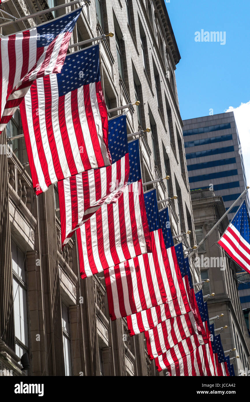 Flags at Saks Fifth Avenue Flagship Store, NYC, USA Stock Photo Alamy