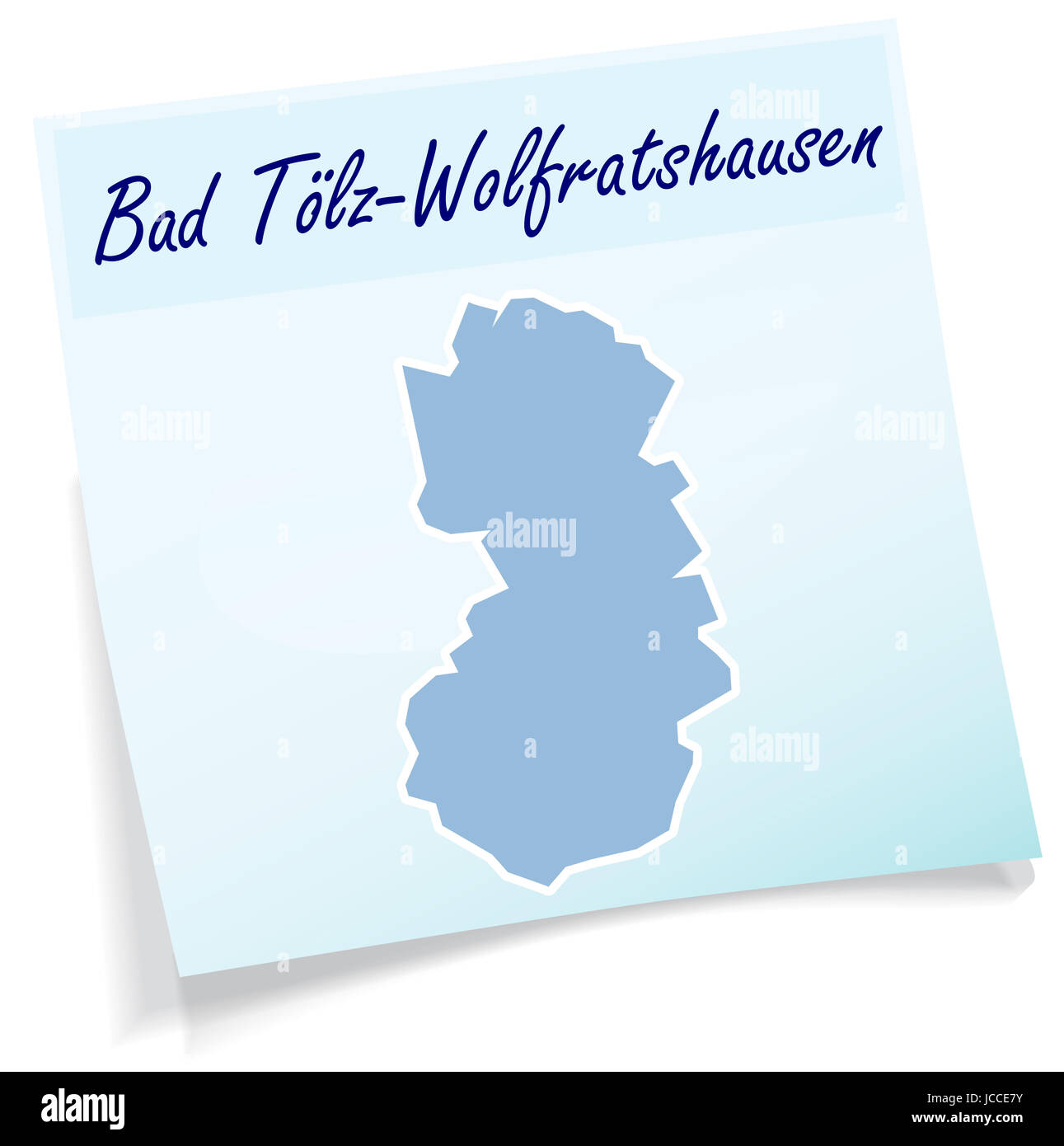 Bad-Toelz-Wolfratshausen als Notizzettel in Blau Stock Photo