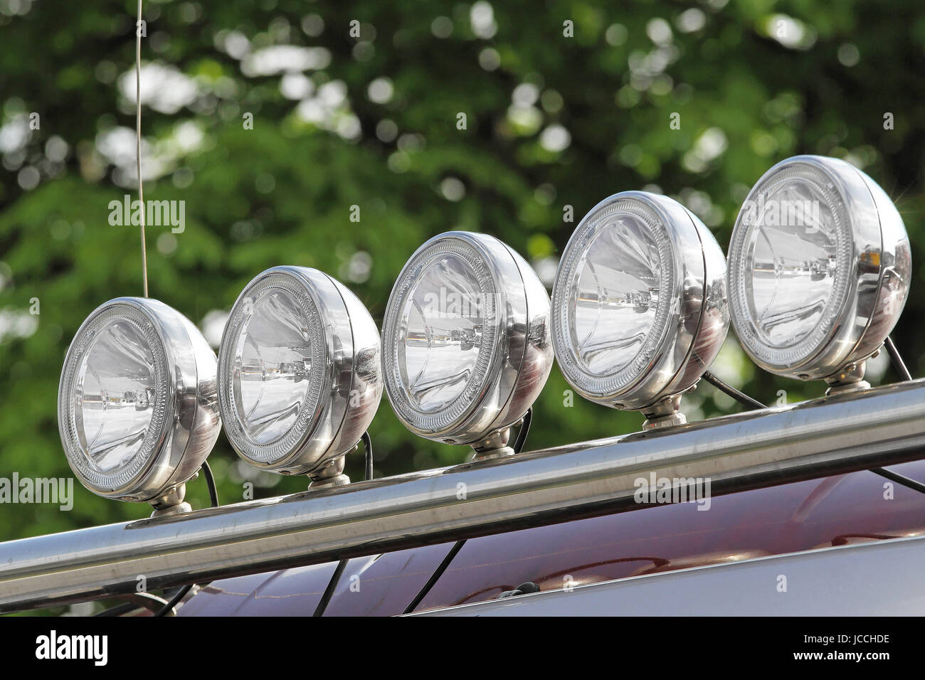 High beam light bar at off road vehicle Stock Photo - Alamy
