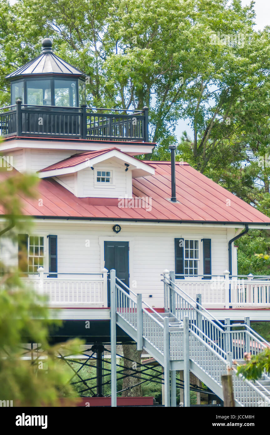 Roanoke River Lighthouse in Plymouth North carolina Stock Photo Alamy
