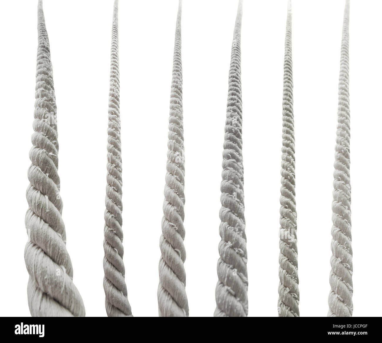 set of bottom views of textile rope isolated on white background Stock ...