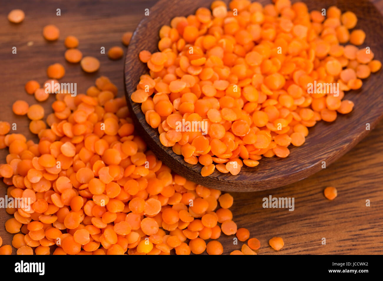 Dry Organic Red Lentils Stock Photo - Alamy