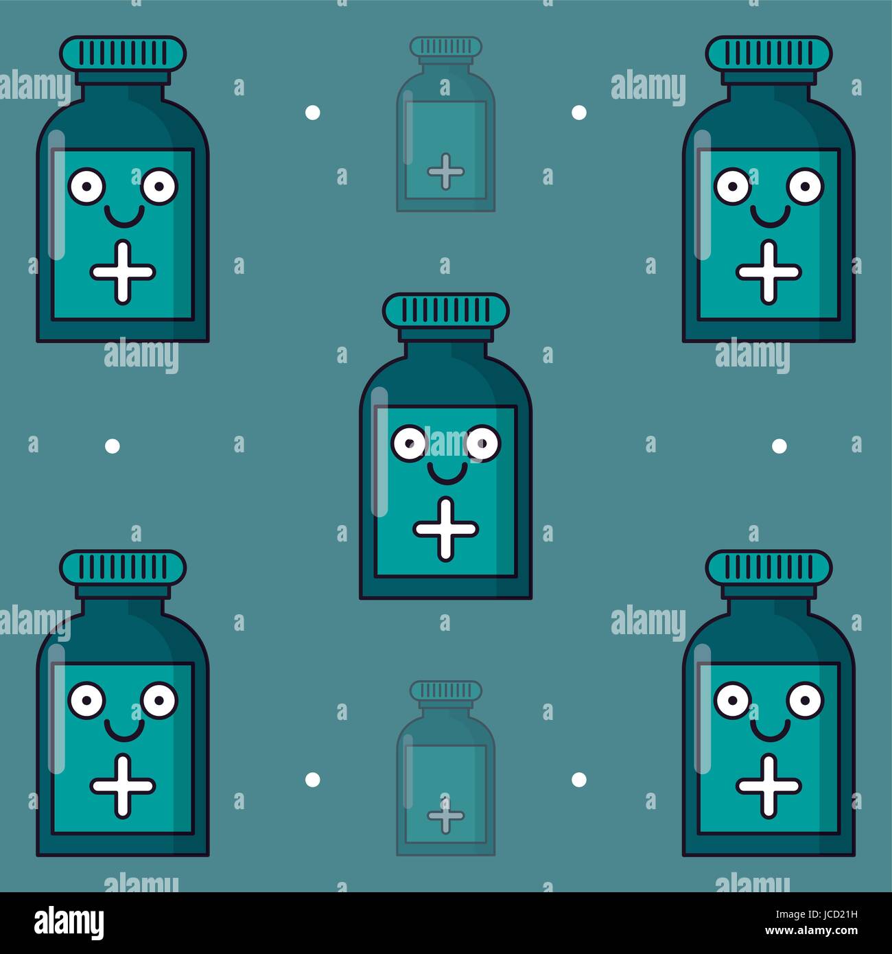 colorful background with pattern of medicine bottle animated Stock