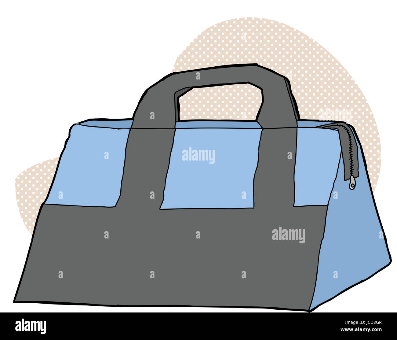 Hand drawn blue and gray storage bag Stock Photo Alamy