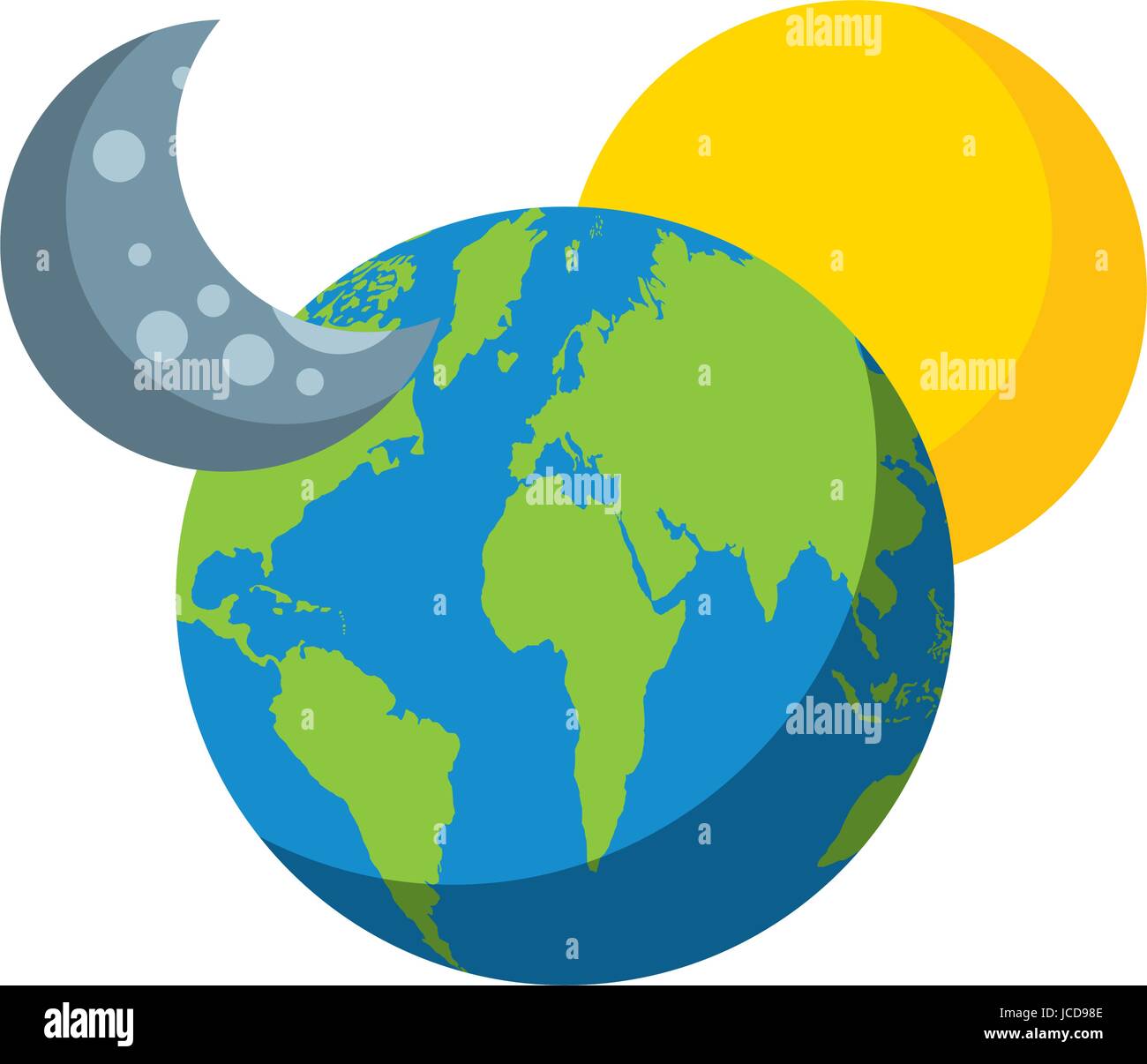 world planet earth with moon and stars Stock Vector Image & Art - Alamy