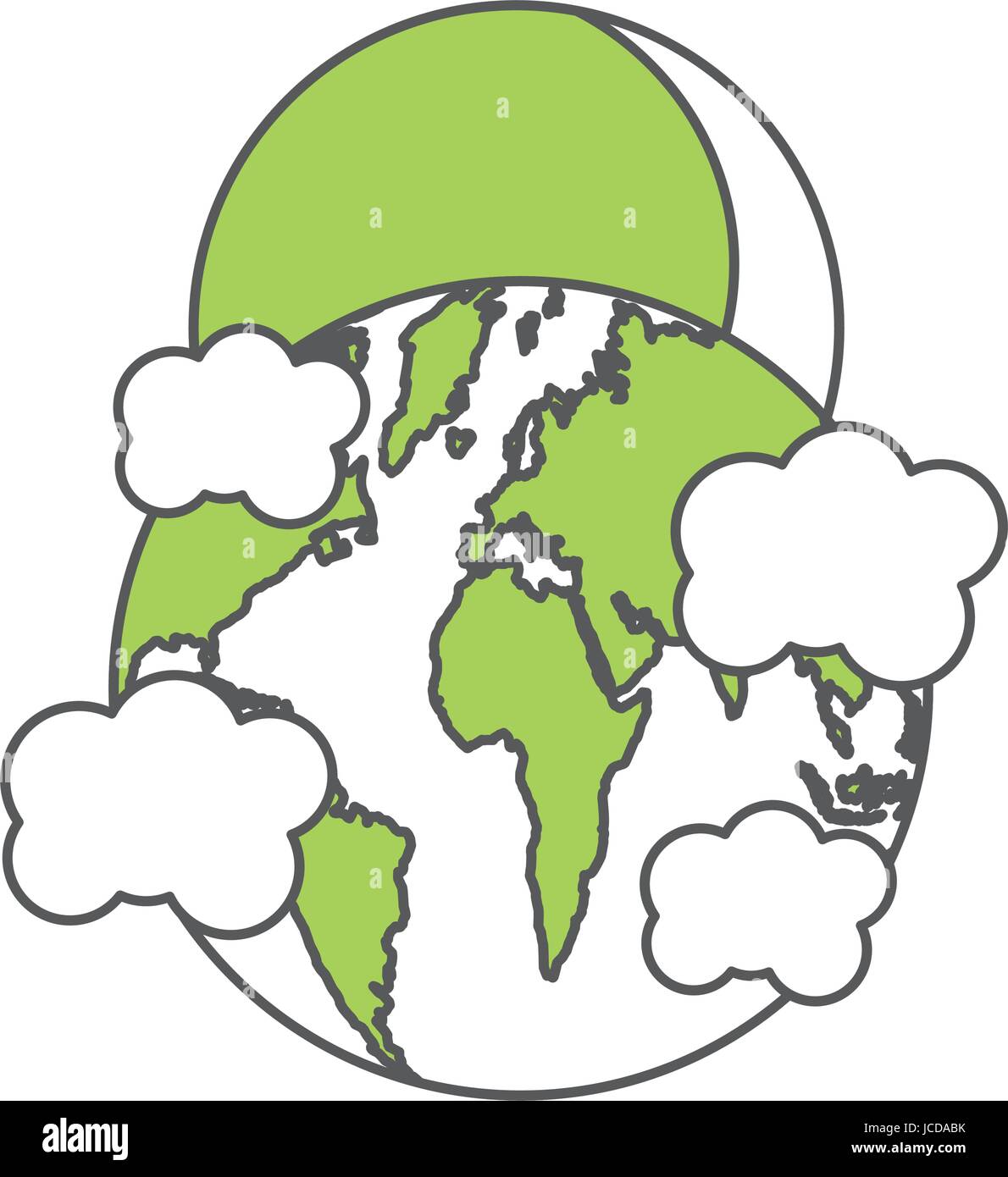 world planet earth with clouds and sun Stock Vector Image & Art - Alamy