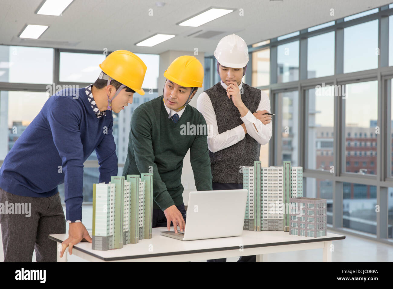 Architects having a meeting Stock Photo