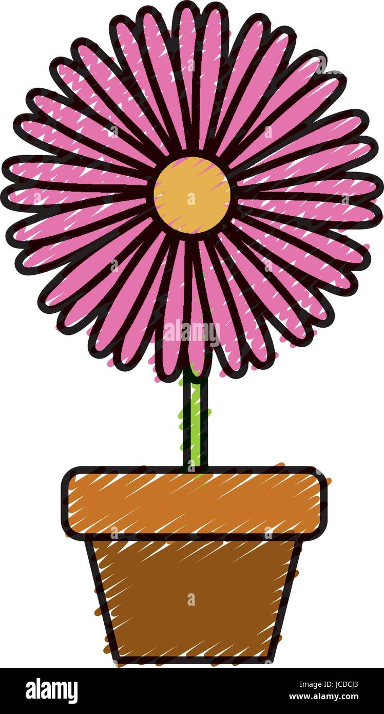 flower in a pot Stock Vector Image & Art - Alamy