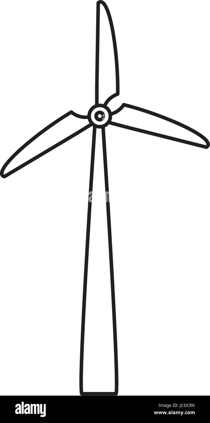 Wind turbine eolic generator Black and White Stock Photos & Images - Alamy