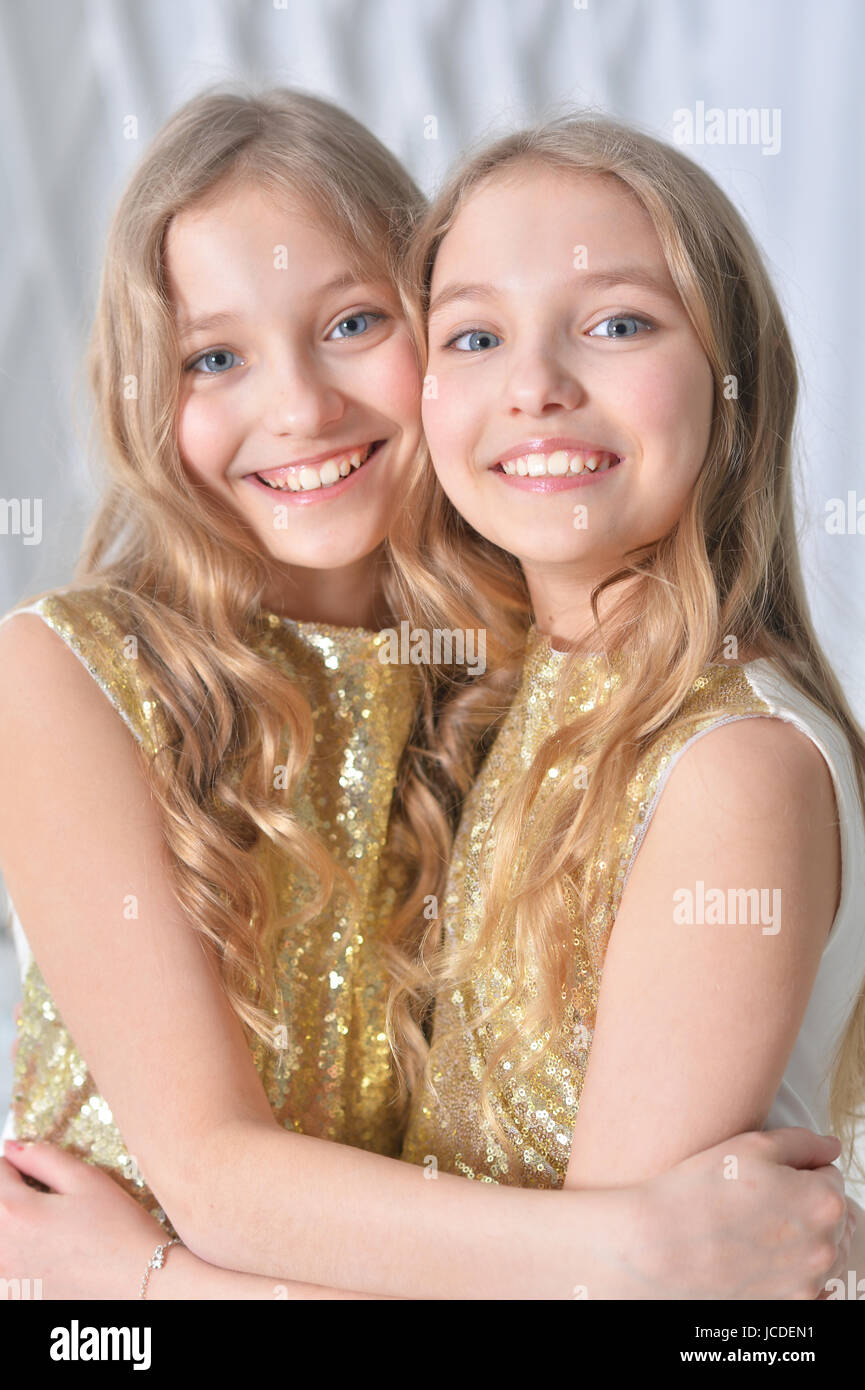 cute twin girls