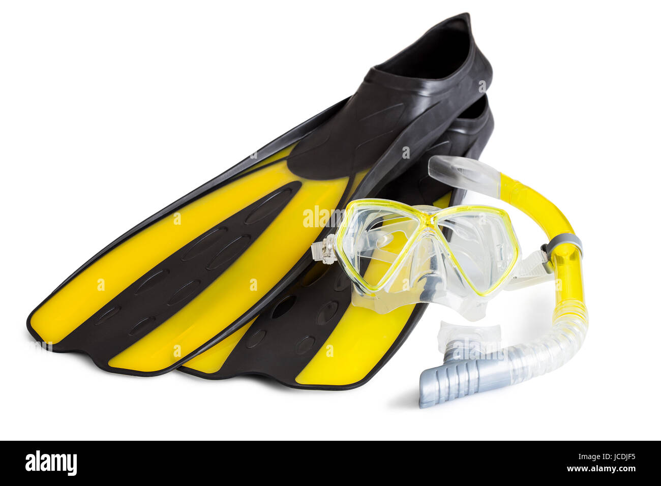 Flippers and snorkel. Isolated on white background Stock Photo Alamy