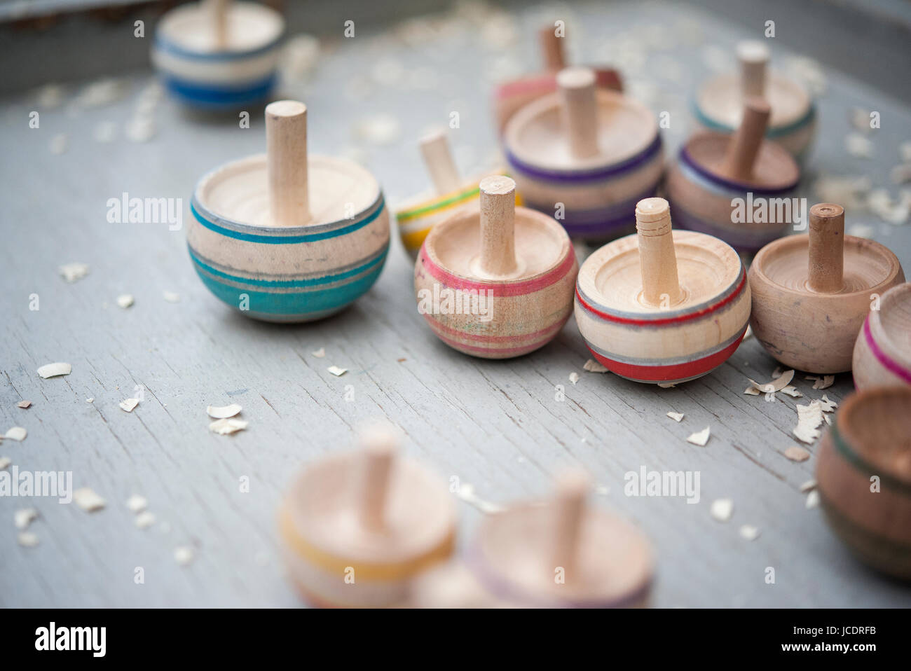 Japanese Wooden Spinning Top Stock Photo Alamy
