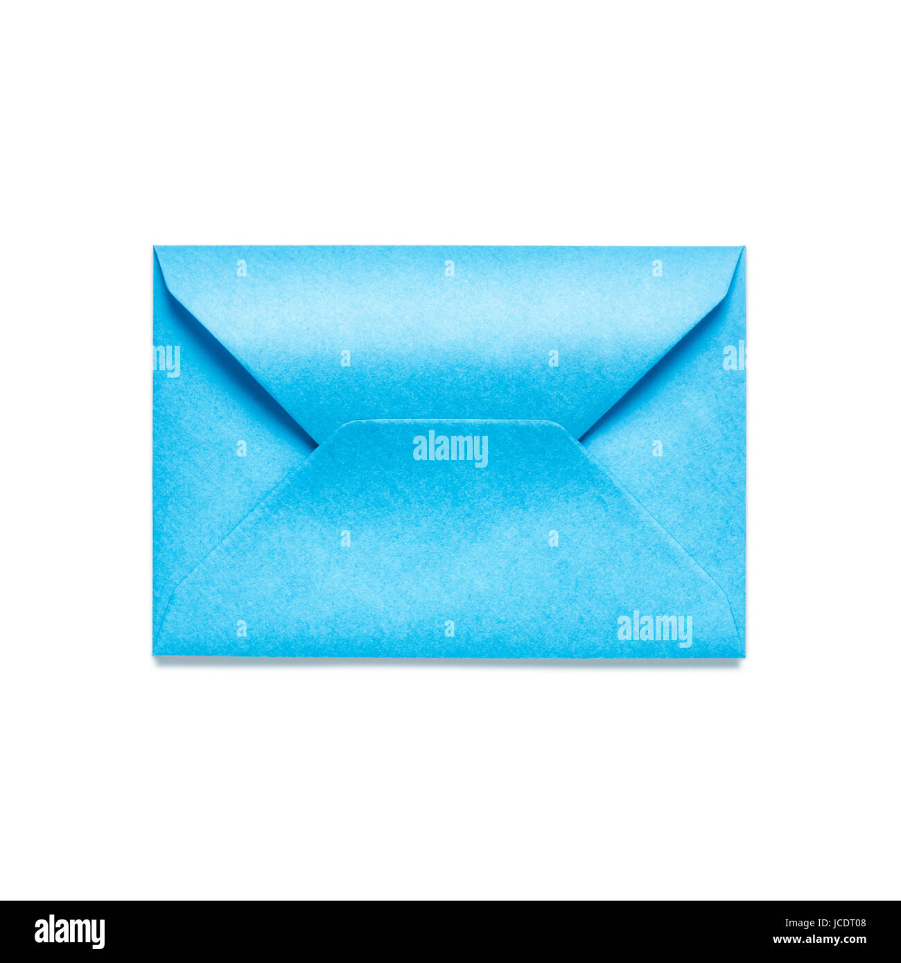 Blue envelope isolated on white background. Object with clipping path ...