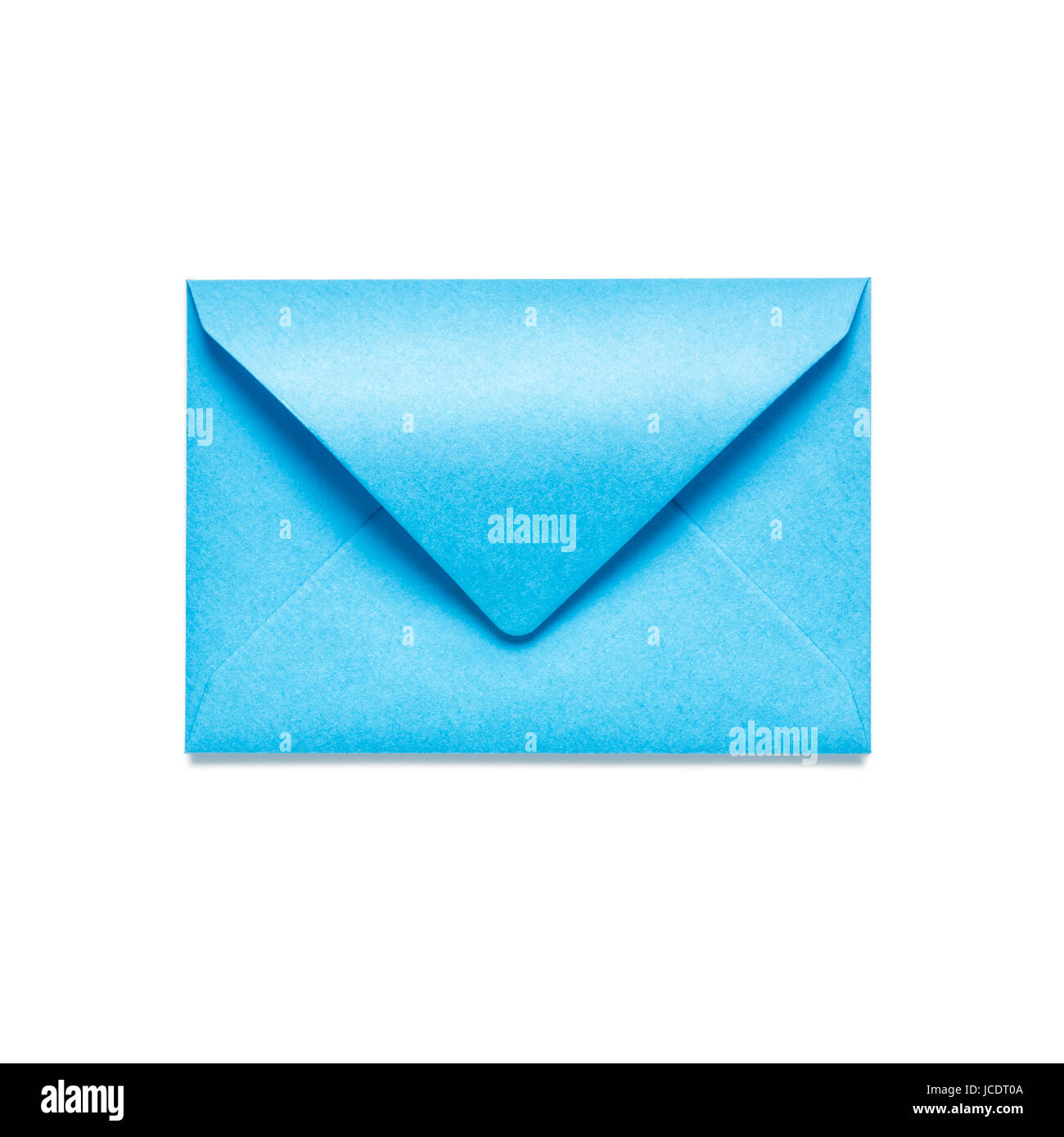 Blue envelope isolated on white background. Object with clipping path ...