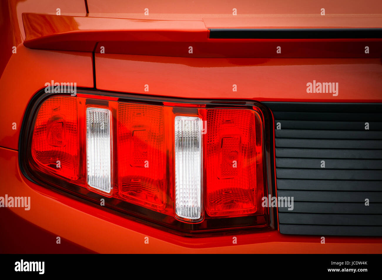 Detail on the rear light of a car Stock Photo - Alamy