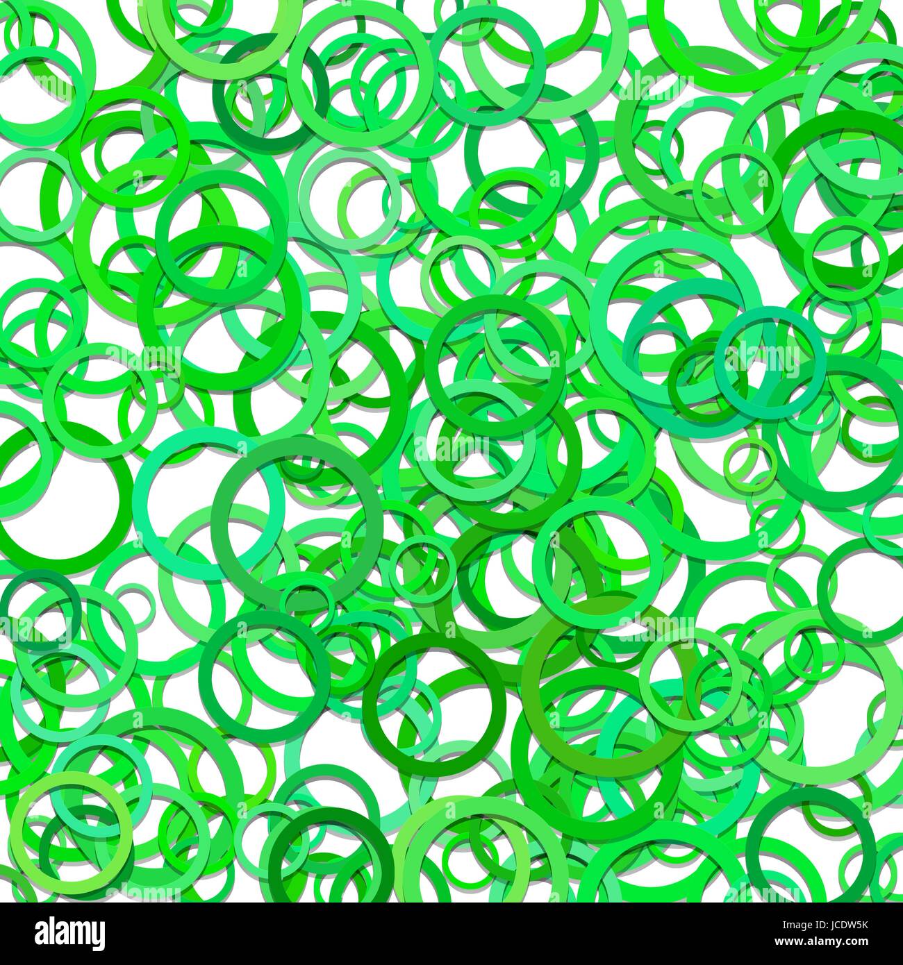 Green abstract chaotic circle pattern background Stock Vector