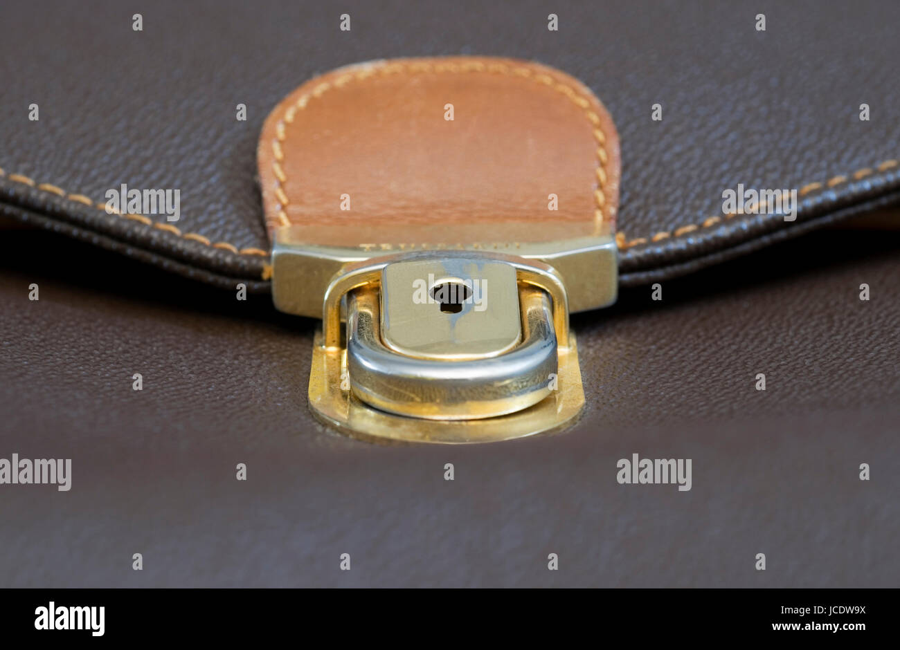 worn briefcase lock Stock Photo Alamy