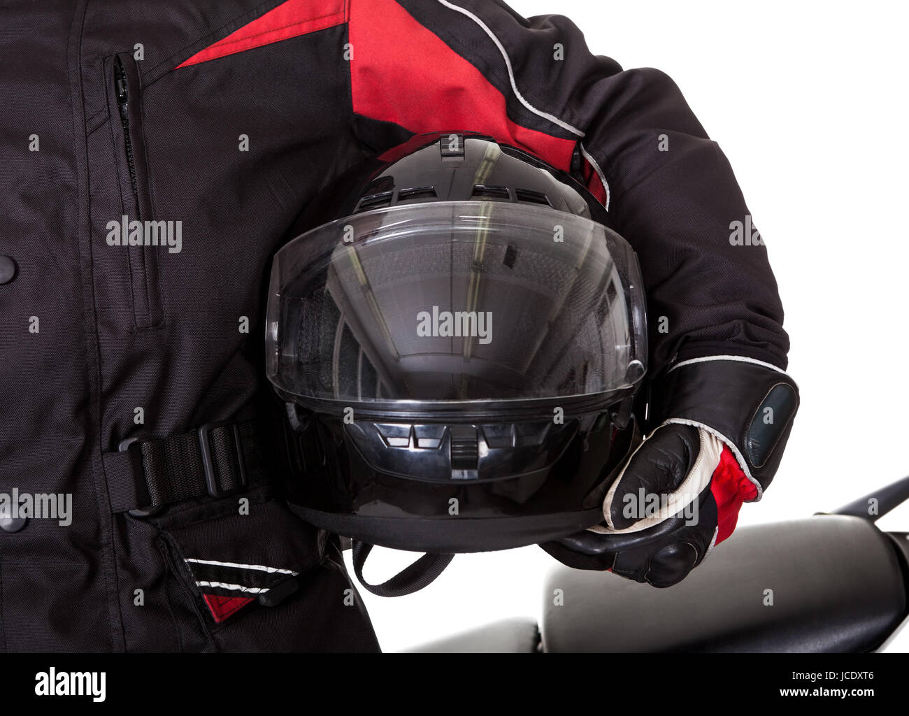 Motorcycle rider in protective gear hires stock photography and images