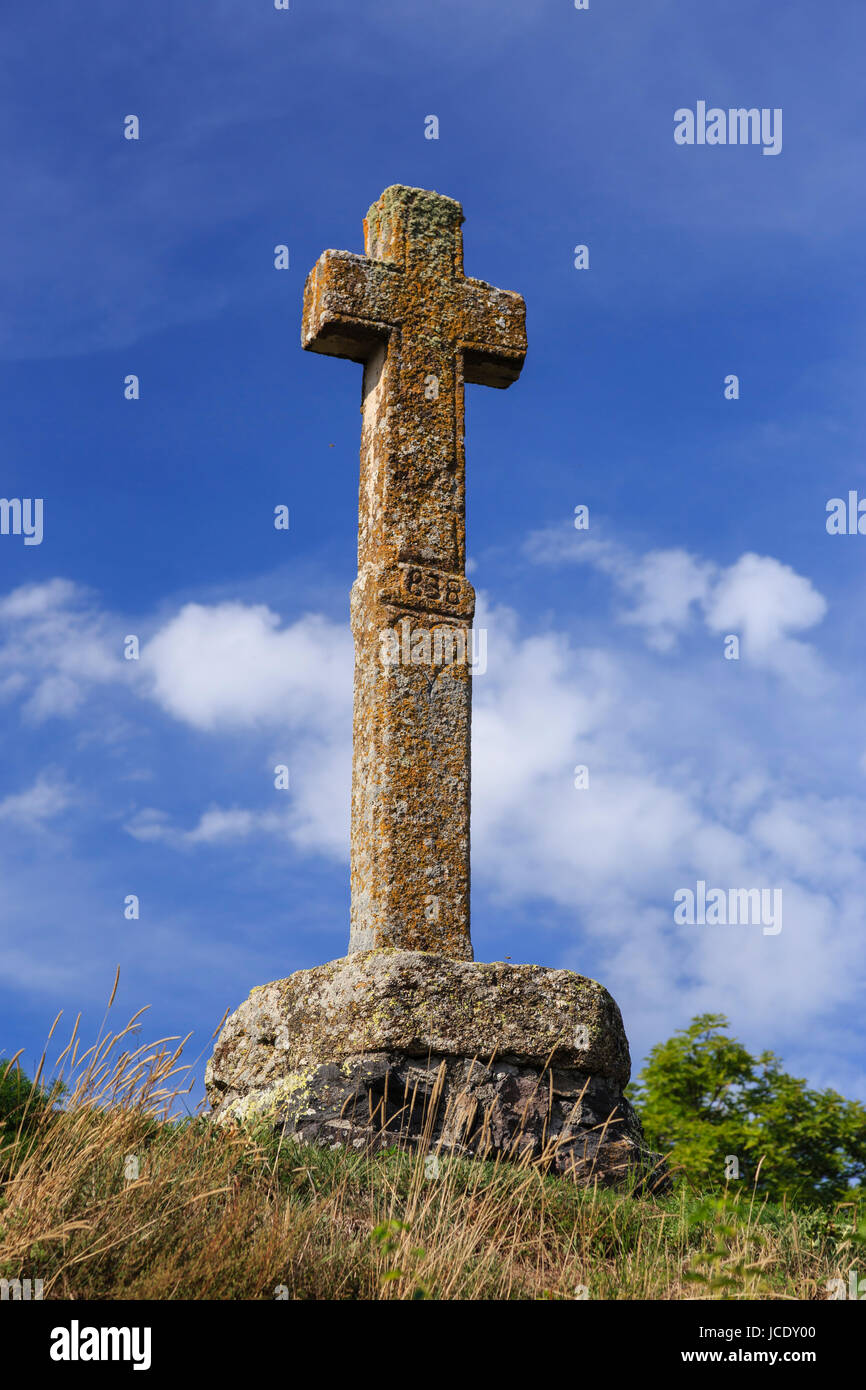 France, Haute-Loire (43), Saint-Privat-d'Allier, calvaire // France, Haute Loire, Saint Privat d'Allier, calvary Stock Photo
