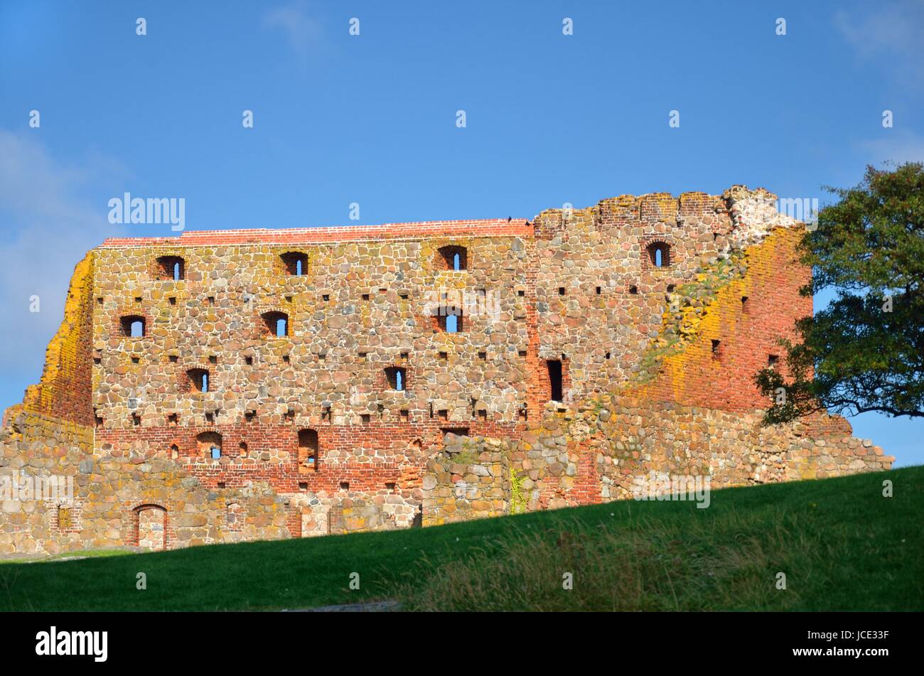 part of the fortress hammershus on bornholm Stock Photo Alamy