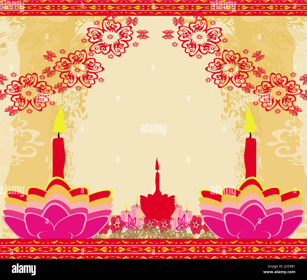 Happy Diwali background with decorative frame Stock Photo - Alamy