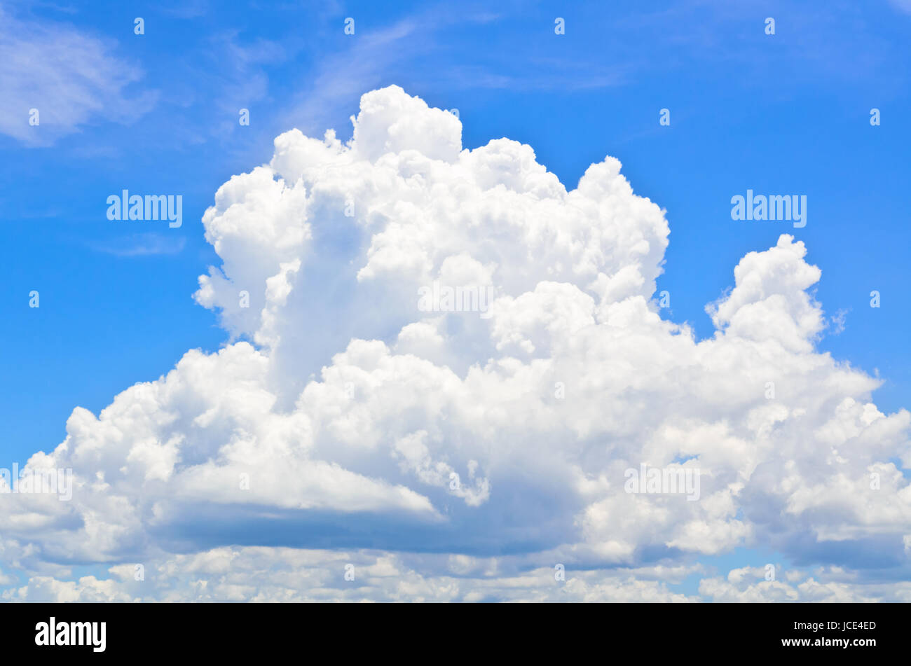 Blue sky with white clouds in the summer Stock Photo - Alamy