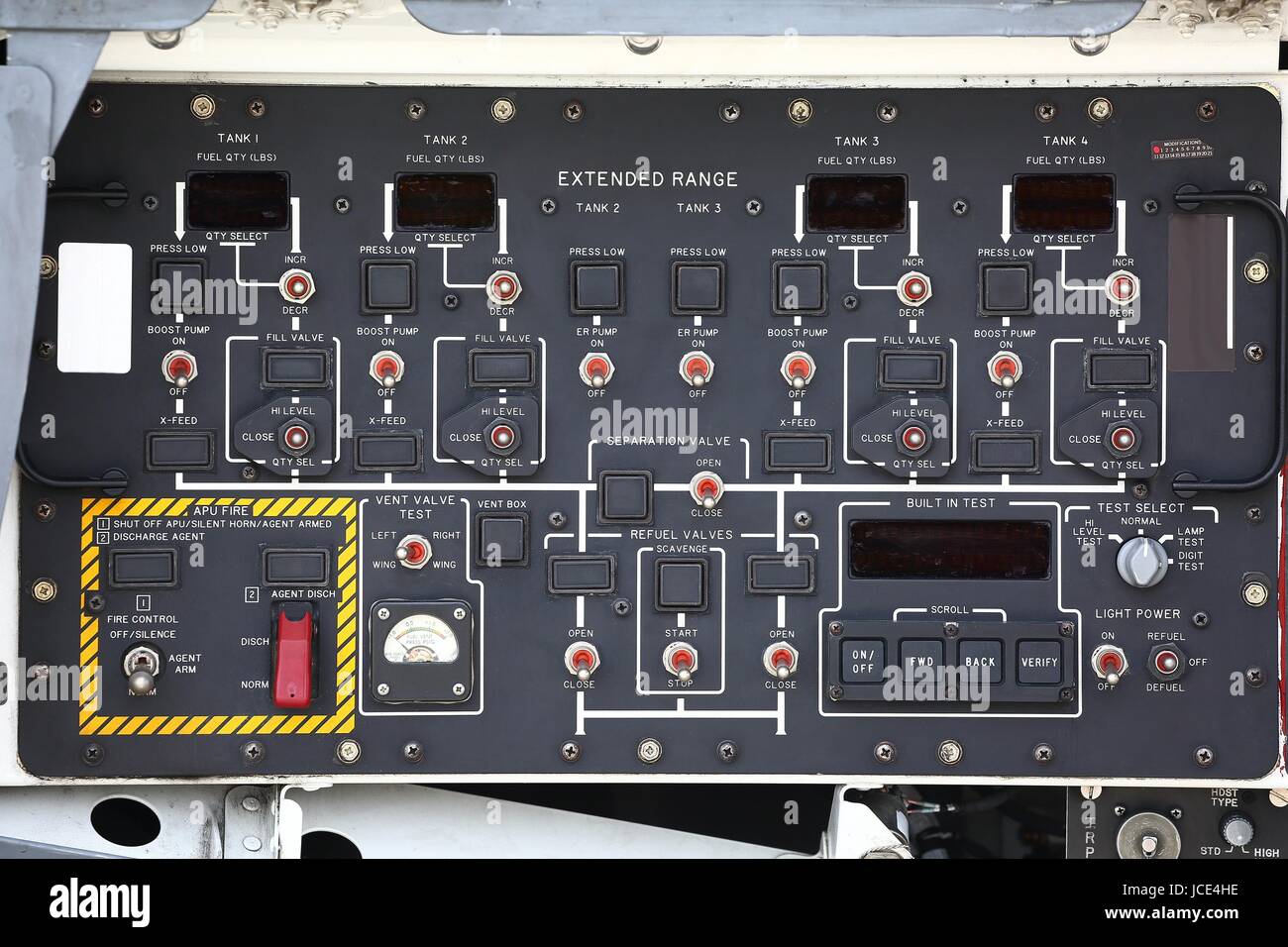 Control panel of the fuel system of an aircraft Stock Photo - Alamy