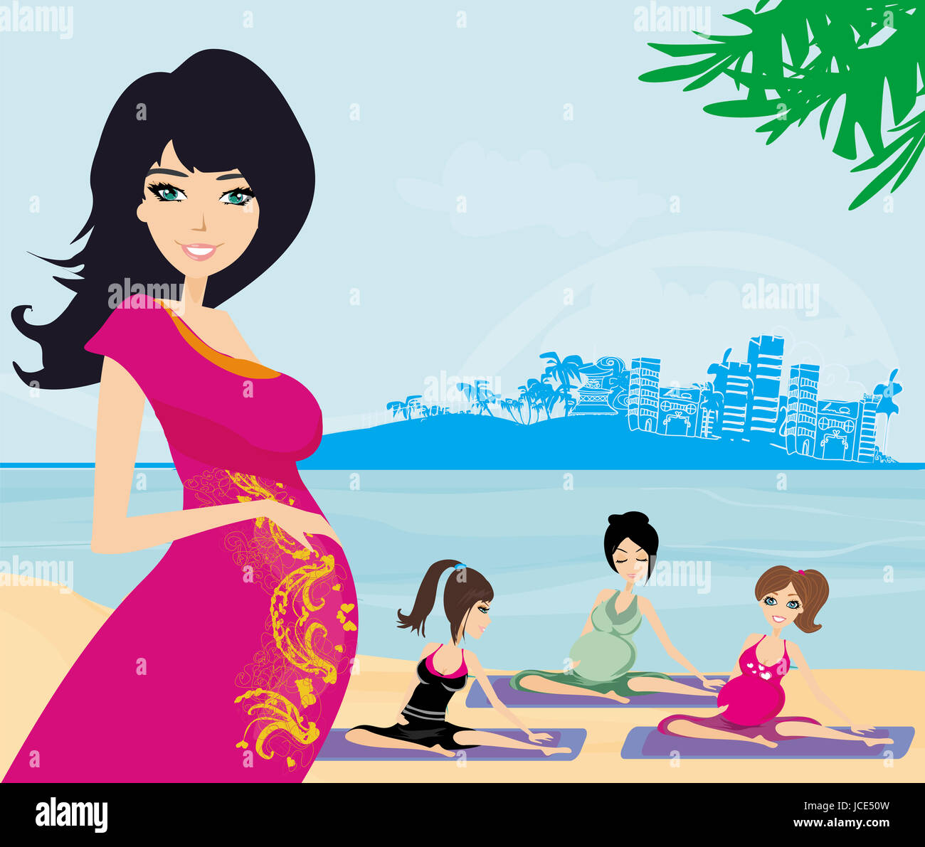 Picture of Childbirth education classes outdoors Stock Photo - Alamy