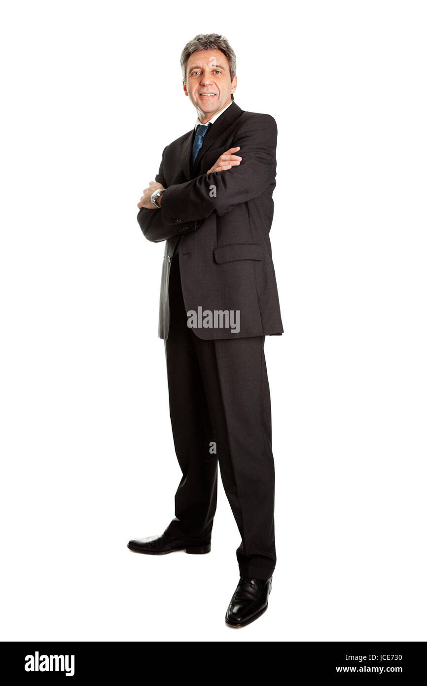 Portrait of successful senior business man. Isolated on white Stock ...
