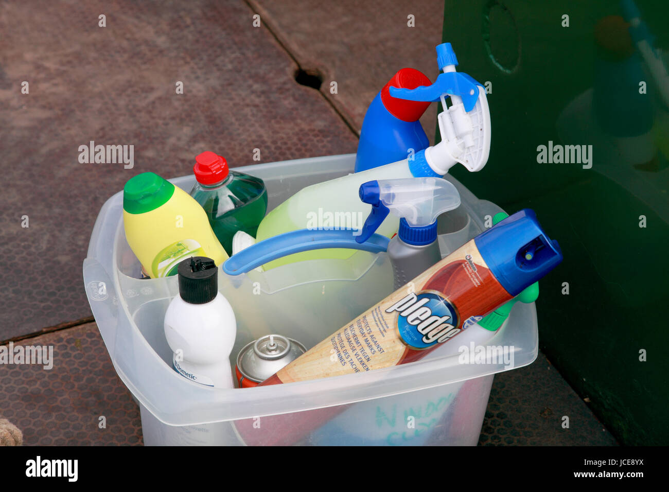 Assorted items for cleaning work Stock Photo Alamy