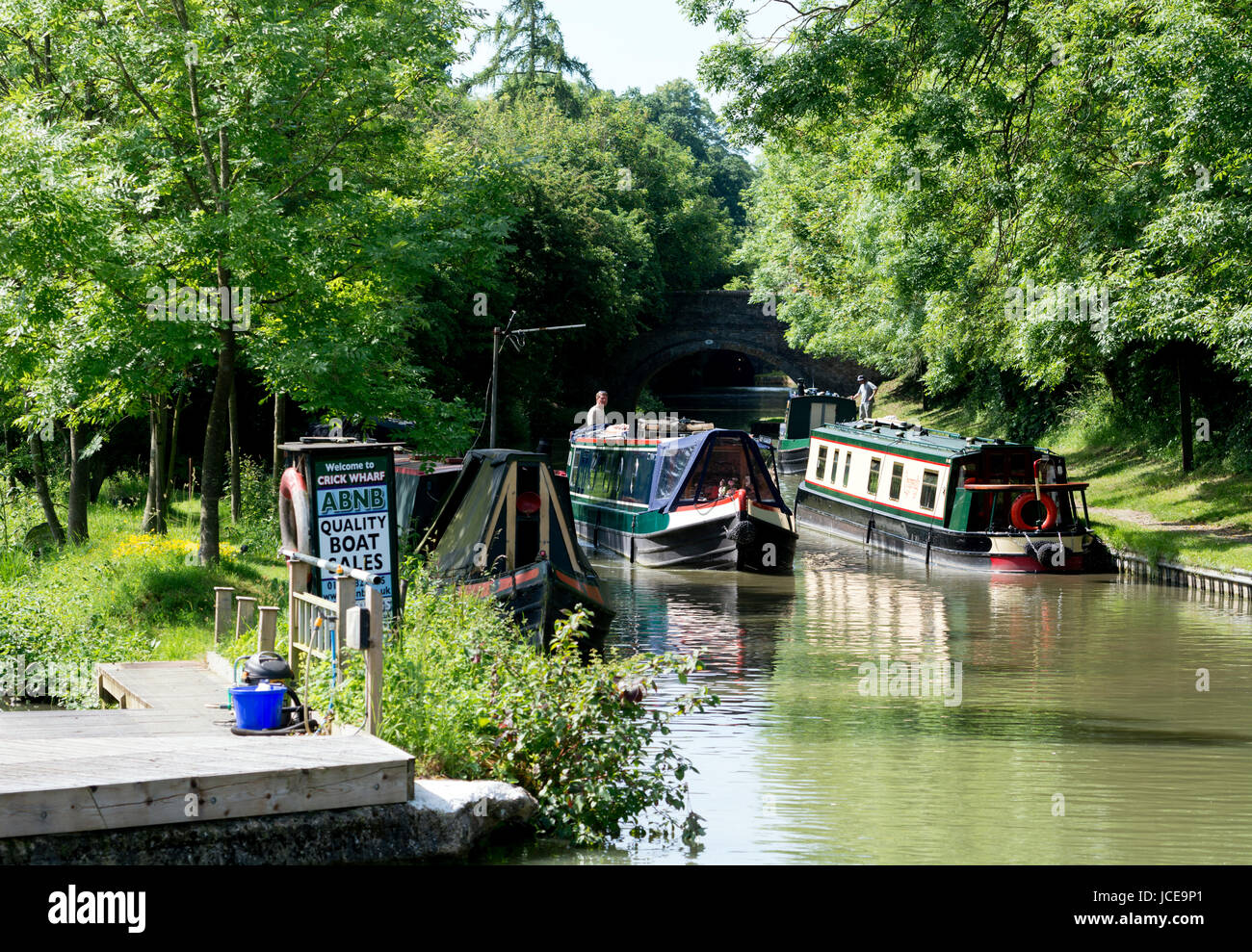 The Grand Union Canal at Crick Wharf, Northamptonshire, England, UK