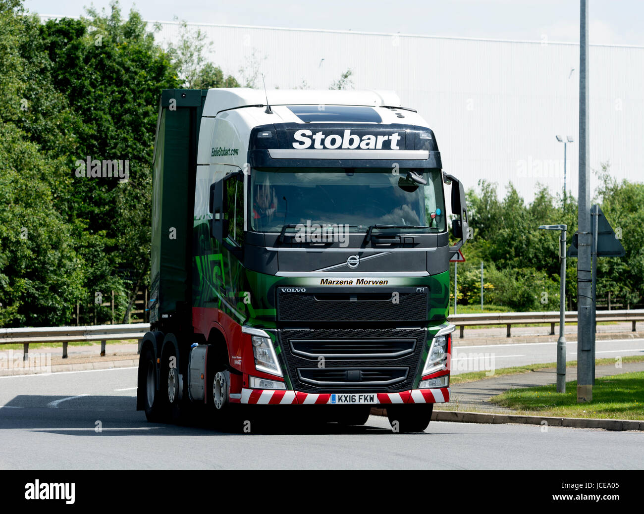 Eddie Stobart lorry at DIRFT, Northamptonshire, England, UK Stock Photo