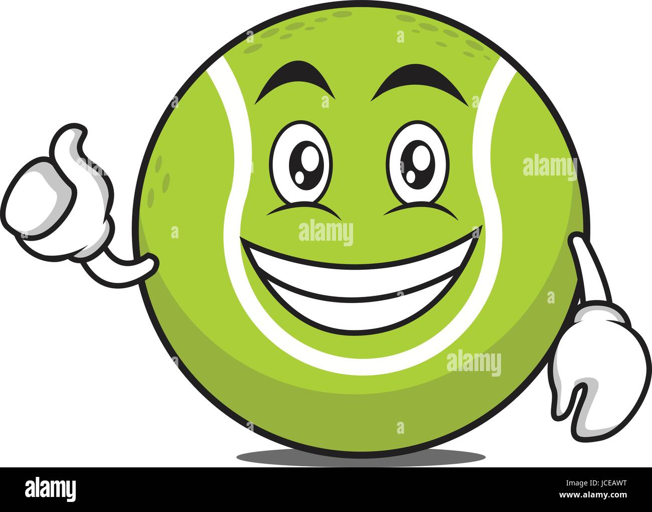 Tennis ball smile face Stock Vector Images Alamy