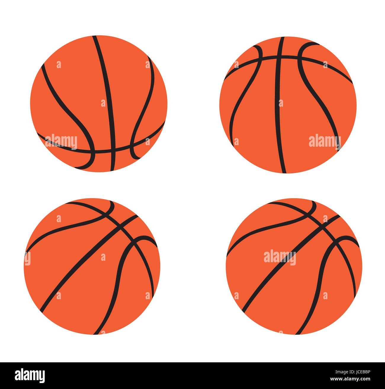 Set of Orange Basketballs Stock Vector Image & Art Alamy
