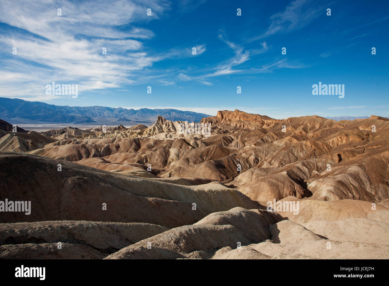 Zabriskie Point panorama Death Valley natiomal park, California Stock Photo