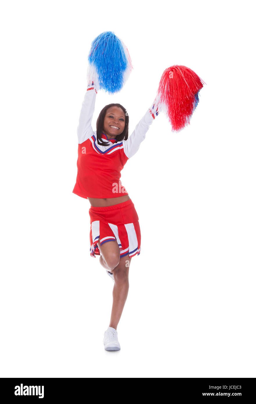 Cheerleader pompon Cut Out Stock Images & Pictures - Alamy