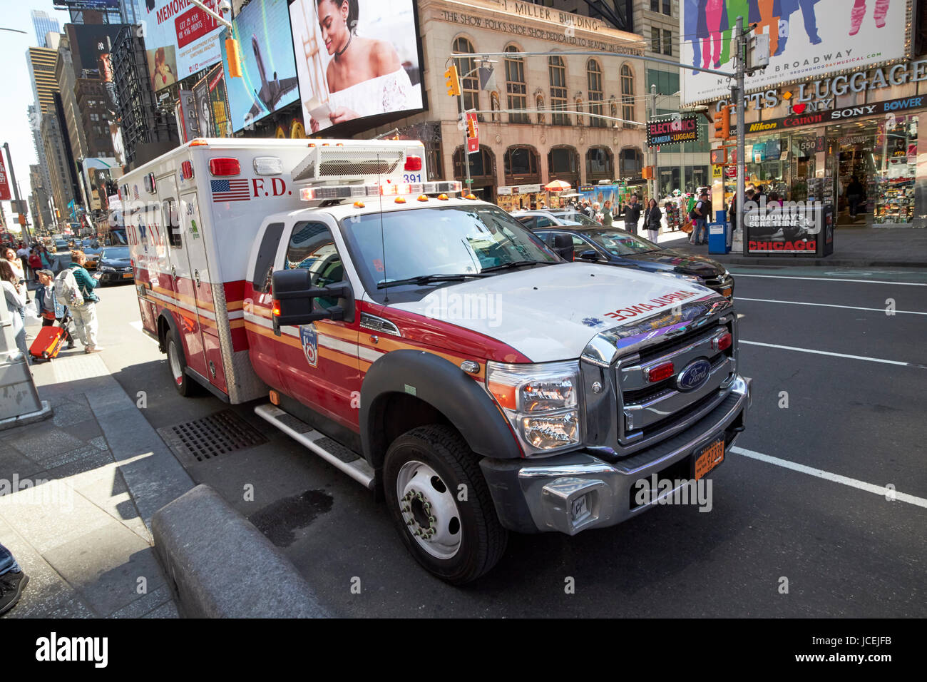 fdny ambulance times square New York City USA Stock Photo