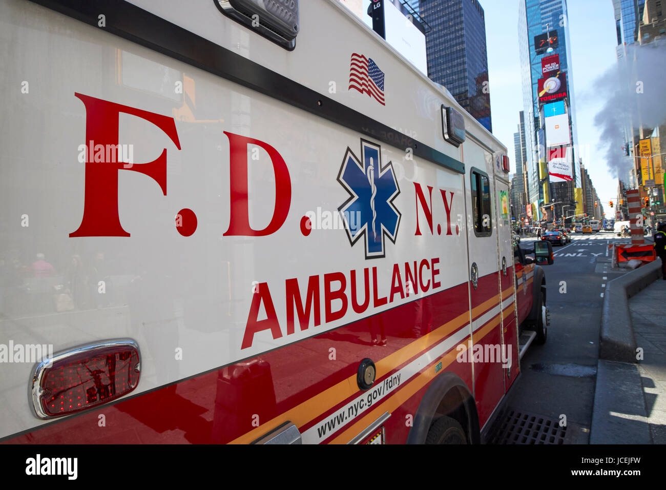 fdny ambulance times square New York City USA Stock Photo