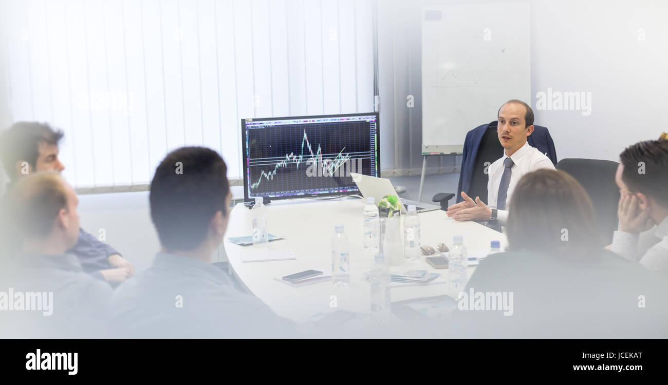 Business man making a presentation at office. Business executive ...