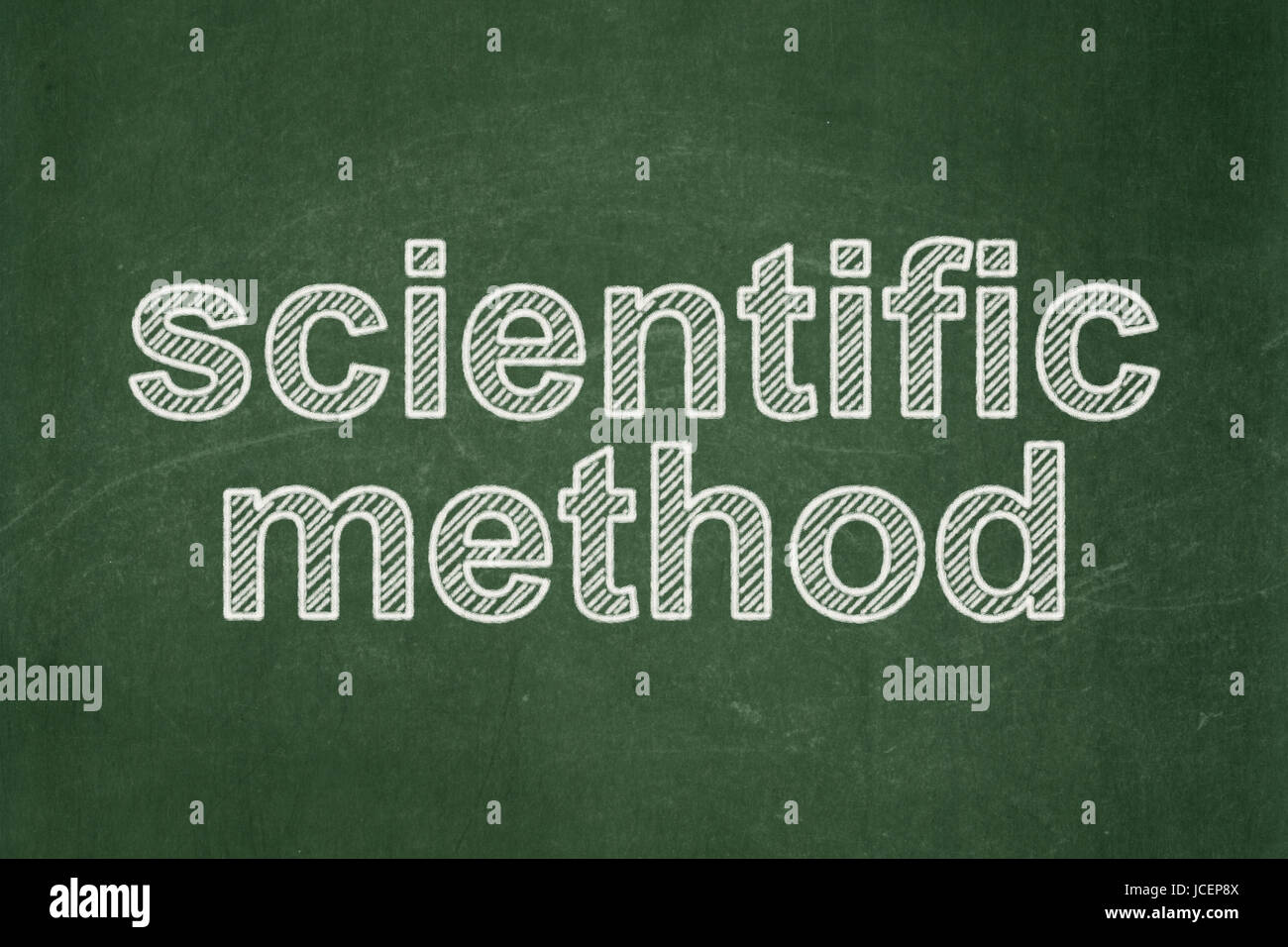 Science concept Scientific Method on chalkboard background Stock Photo