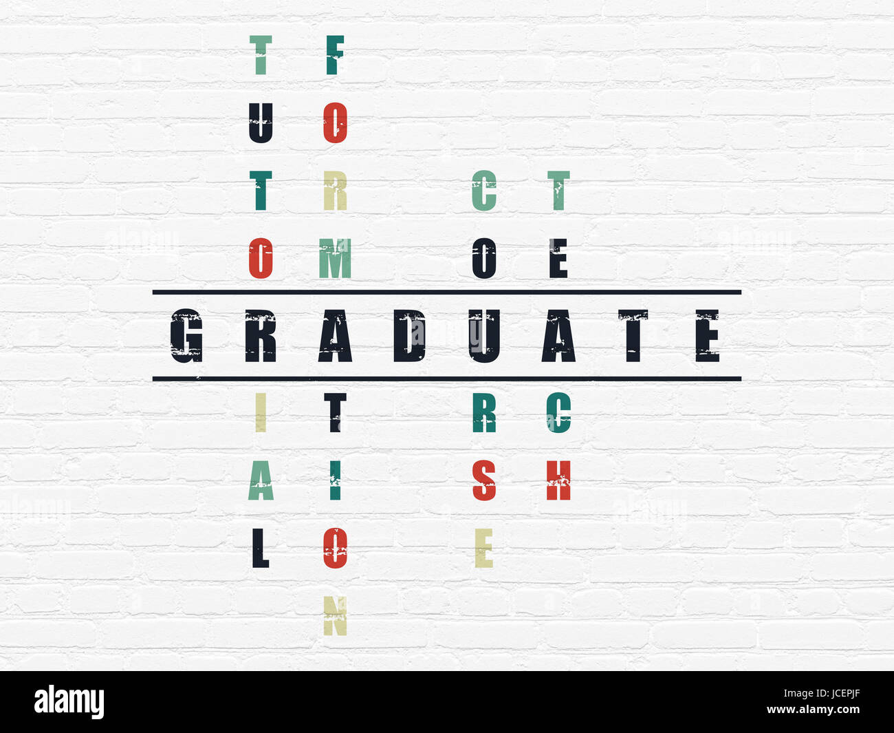 Studying concept: Graduate in Crossword Puzzle Stock Photo Alamy Studying concept: Graduate in Crossword Puzzle Stock Photo Alamy