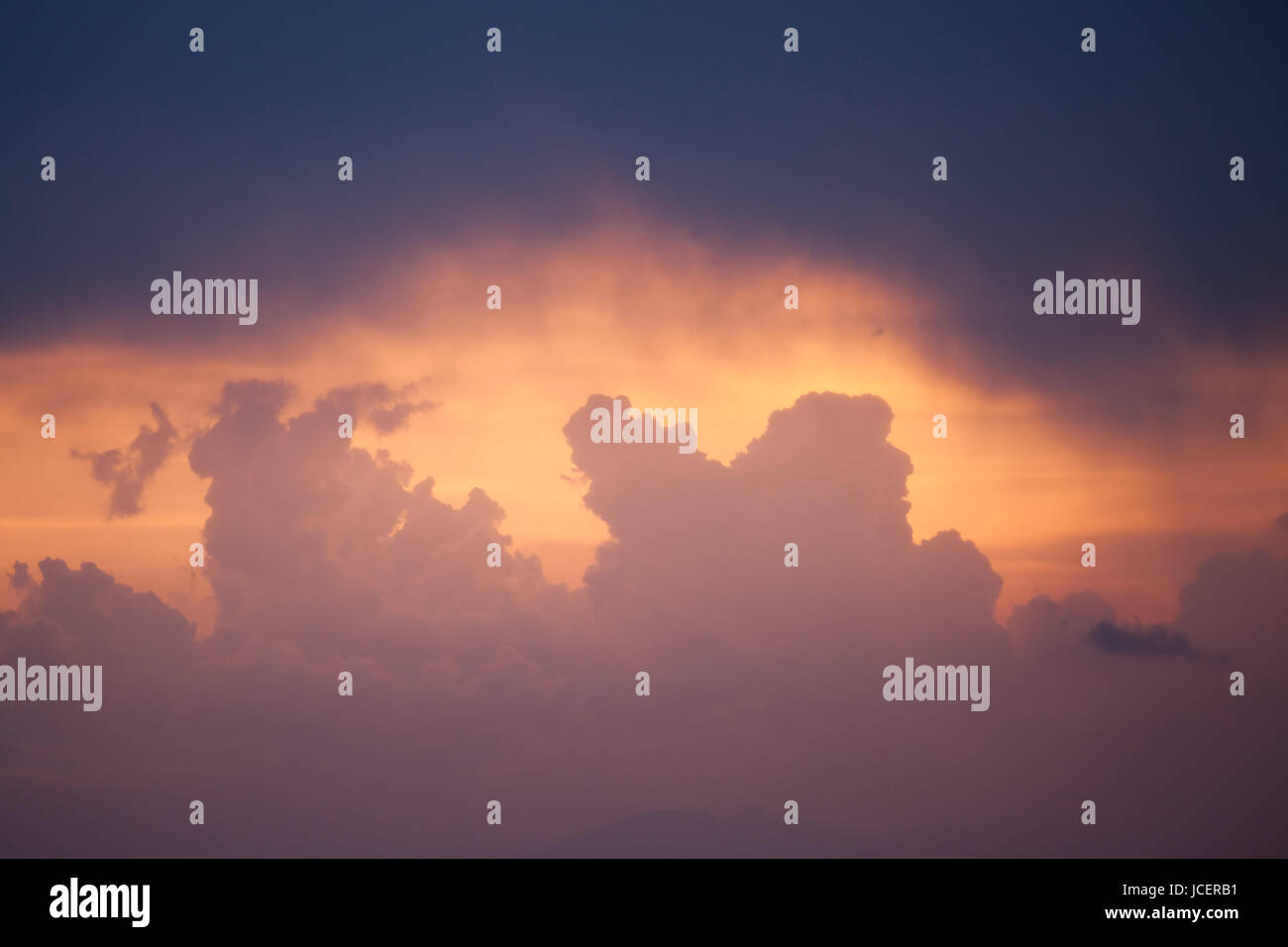 Dramatic cloudy sunset sky background Stock Photo - Alamy